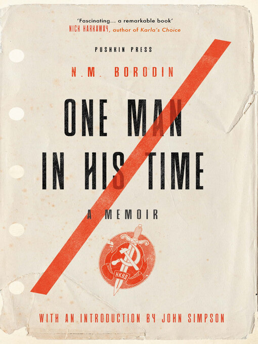 Title details for One Man in his Time by N. M.  Borodin - Wait list